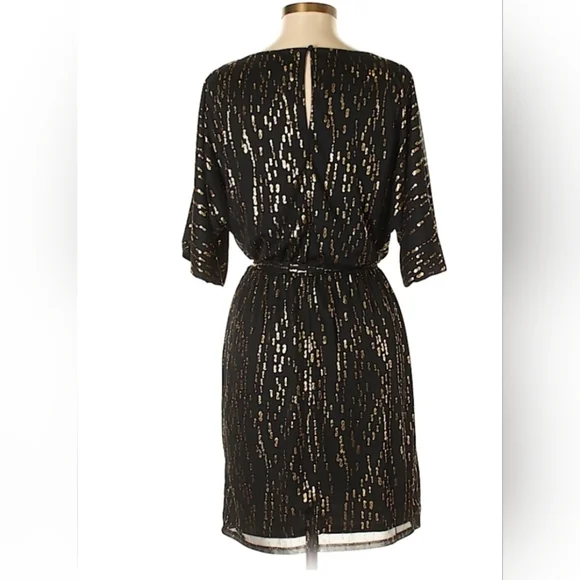 Jessica Simpson Elegant Black and Gold Women's Dress 👗 Size 14. - Picture 2 of 9